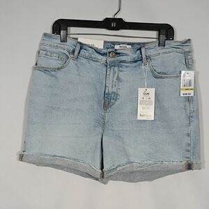 NWT Kensie Lithgodwes 7" Mid Rise Short Camden Cuffed Women's Size 14/32